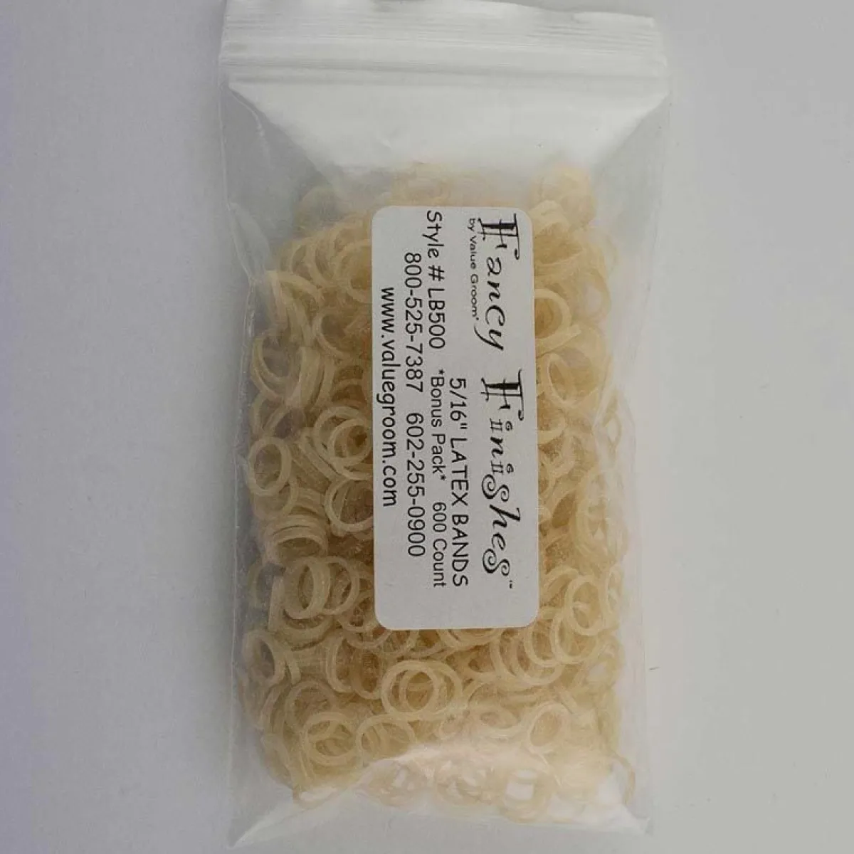 Ryan's Pet Supplies Amber Latex Bands 5/16" for Grooming - Bag of 500