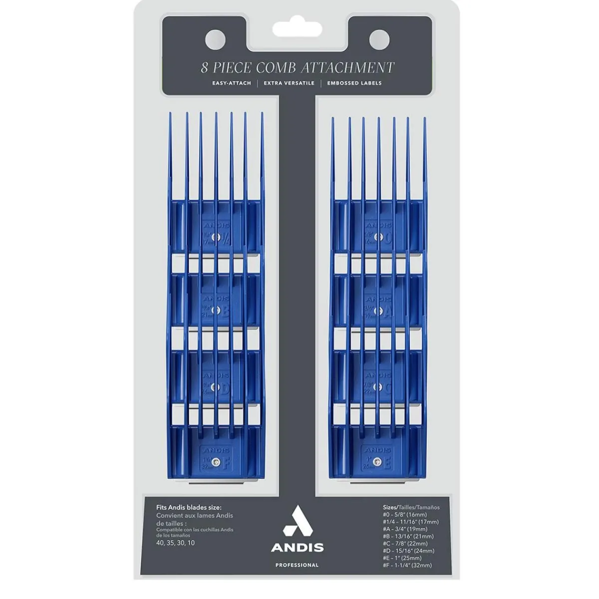 Ryan's Pet Supplies Andis 8 Piece Universal Snap-On Comb Set