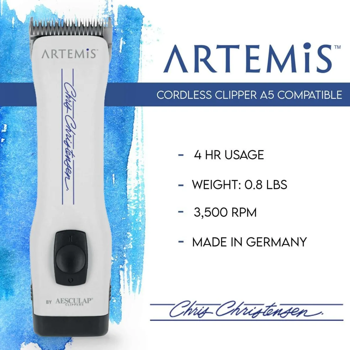 Ryan's Pet Supplies Artemis Cordless Clipper by Chris Christensen & Aesculap