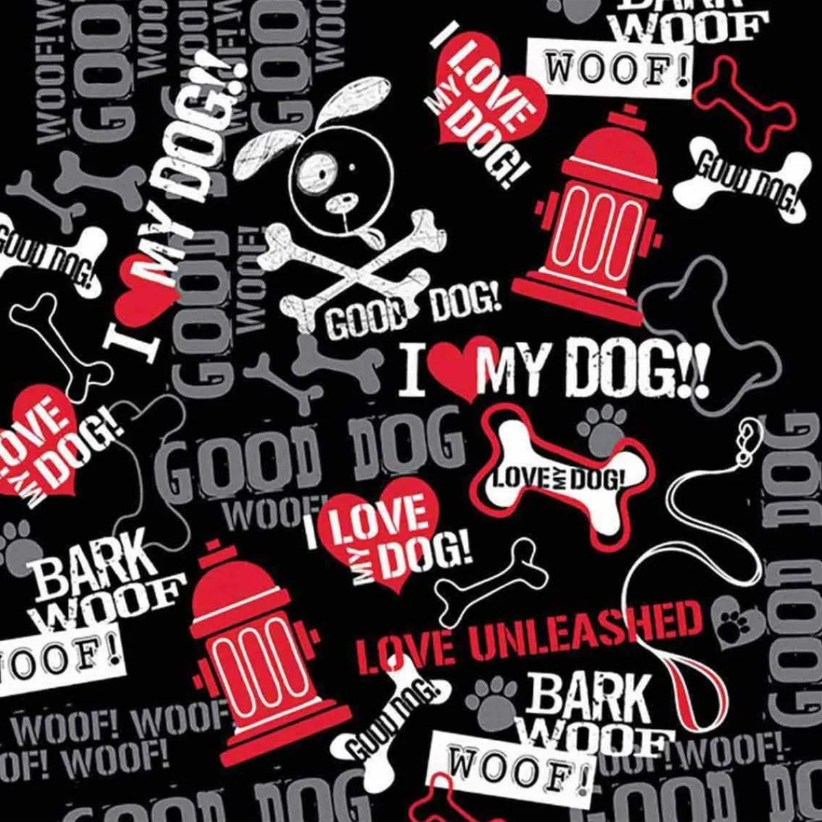 Ryan's Pet Supplies Bark Woof Woof Dog Bandana