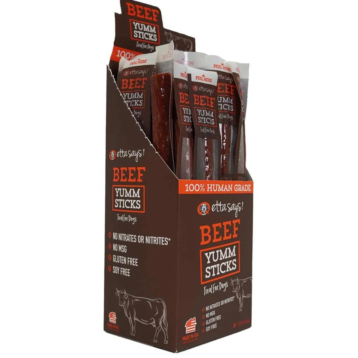 Ryan's Pet Supplies Beef Yumm Sticks Display Box 24 Count