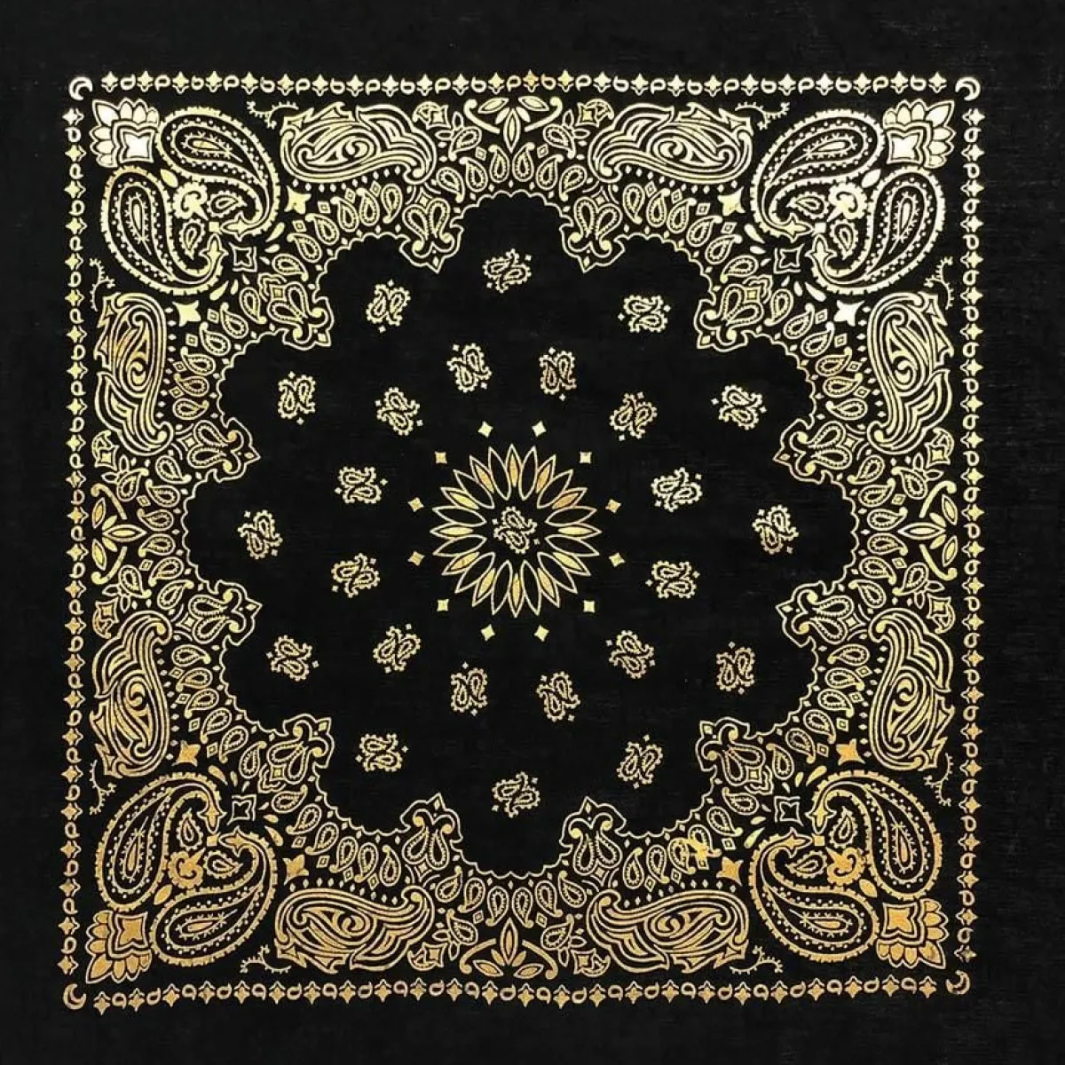 Ryan's Pet Supplies Black Gold Metallic Bandana