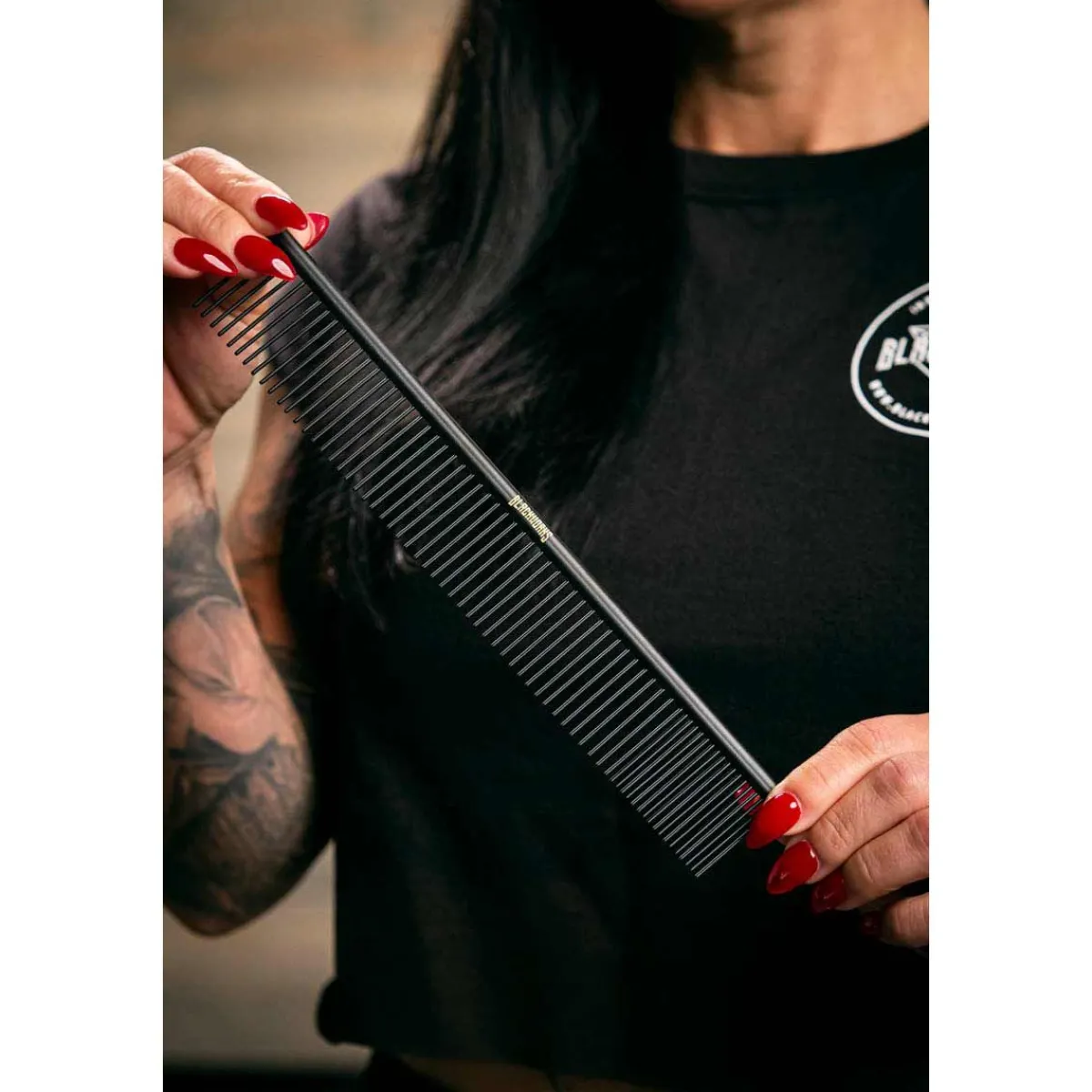 blackworks_xlarge_combo_comb__quot_2.webp Ryan's Pet Supplies Blackworks X-Large Combo Comb - 10"