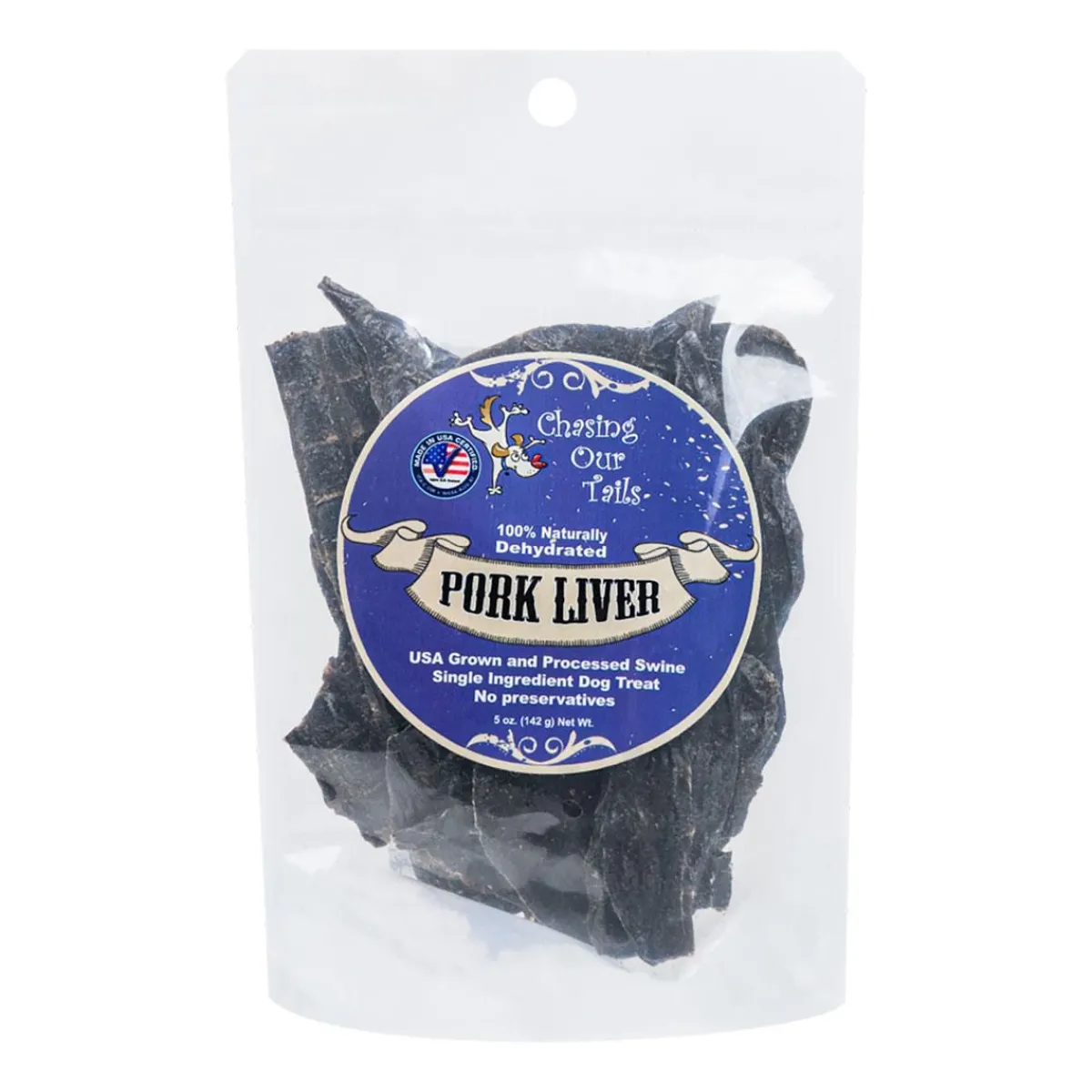 Ryan's Pet Supplies Chasing our Tails Pork Liver Dehydrate 5 oz