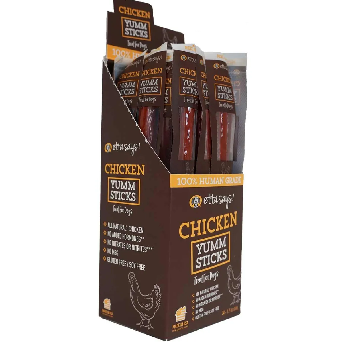 Ryan's Pet Supplies Chicken Yumm Sticks Display Box 24 Count