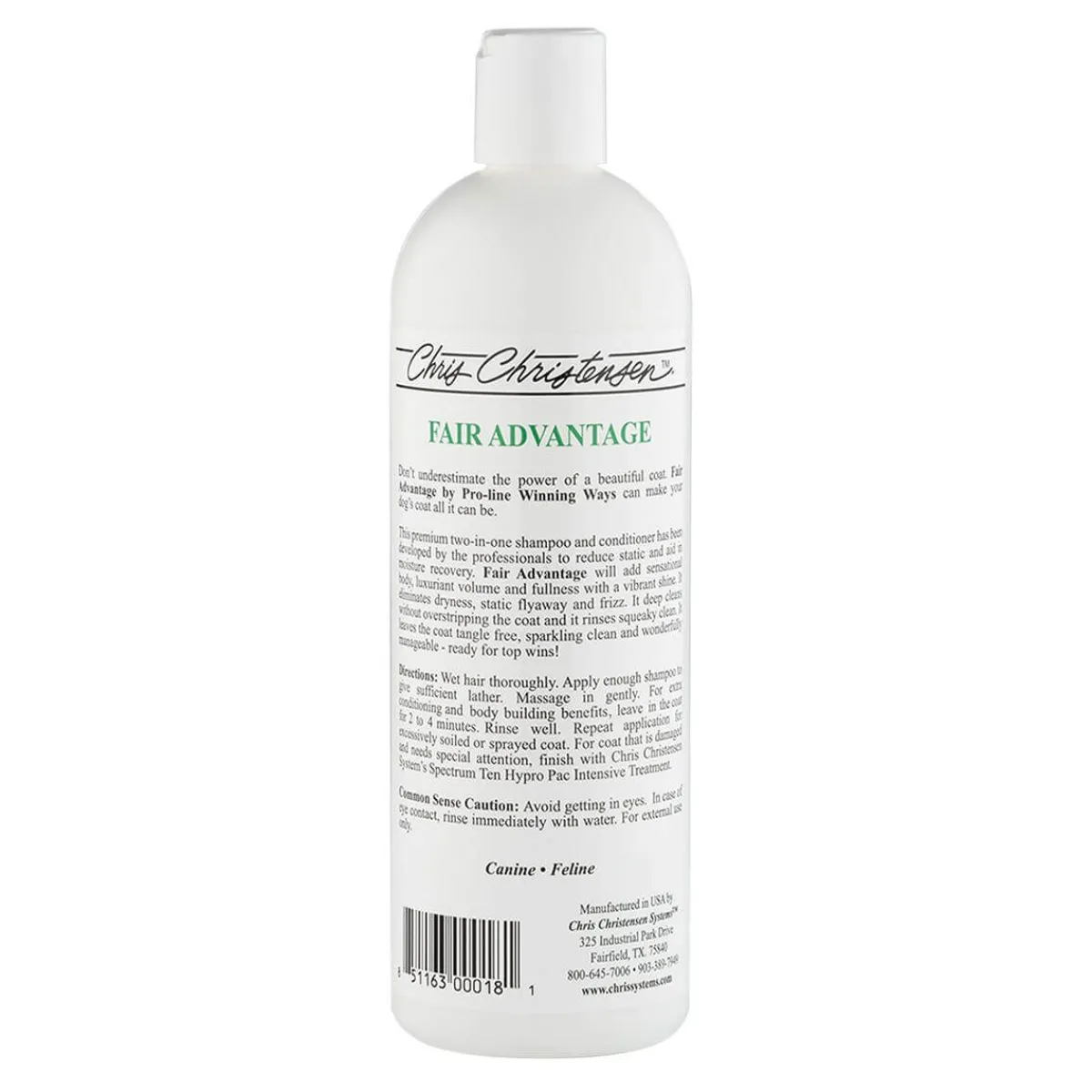 Ryan's Pet Supplies Chris Christensen Pro-Line Fair Advantage Shampoo