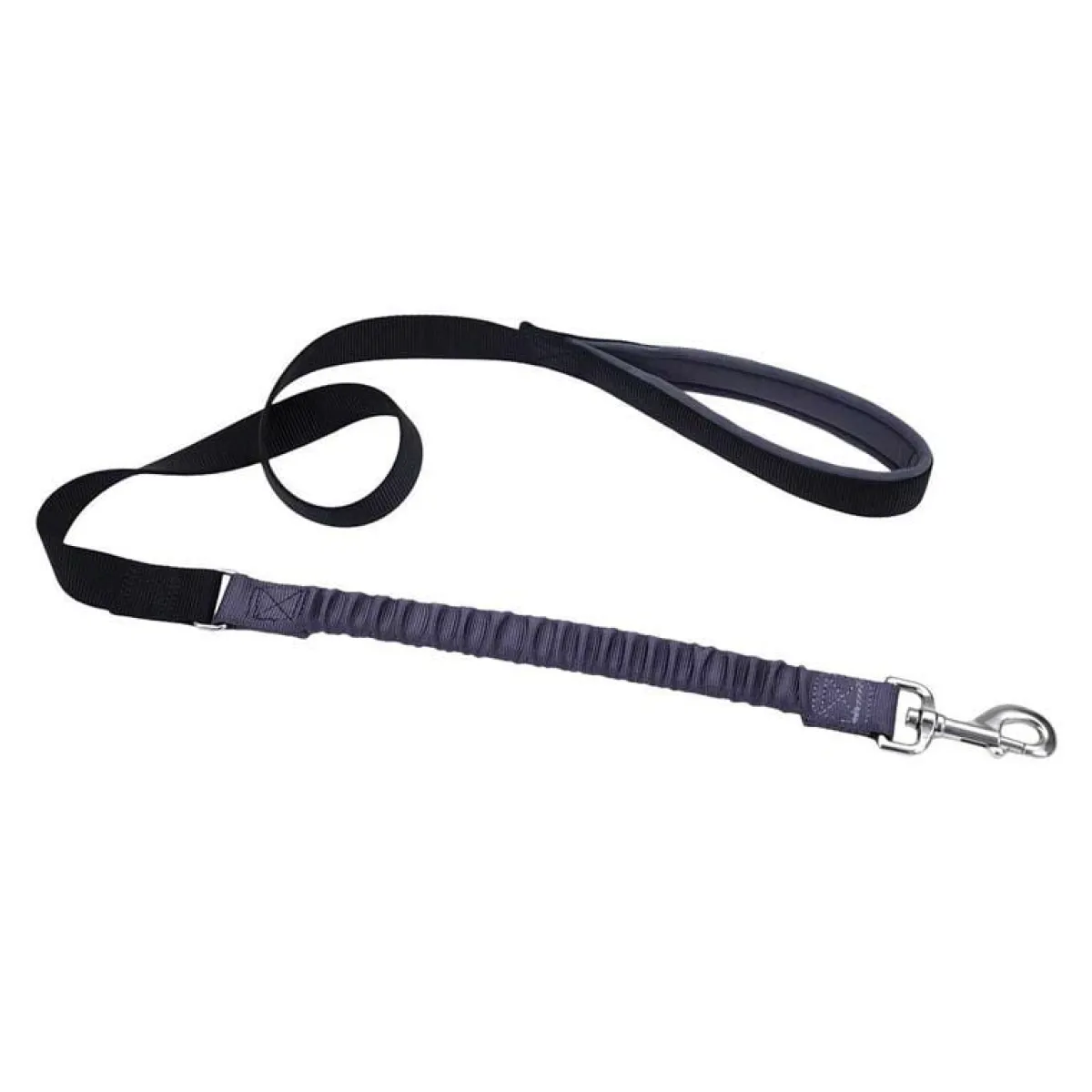 Ryan's Pet Supplies Coastal Bungee Leash 1" X 4' Black/Grey