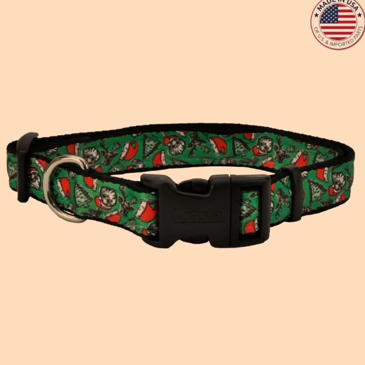 Ryan's Pet Supplies Coastal Celebration Santa Christmas Dog Collar