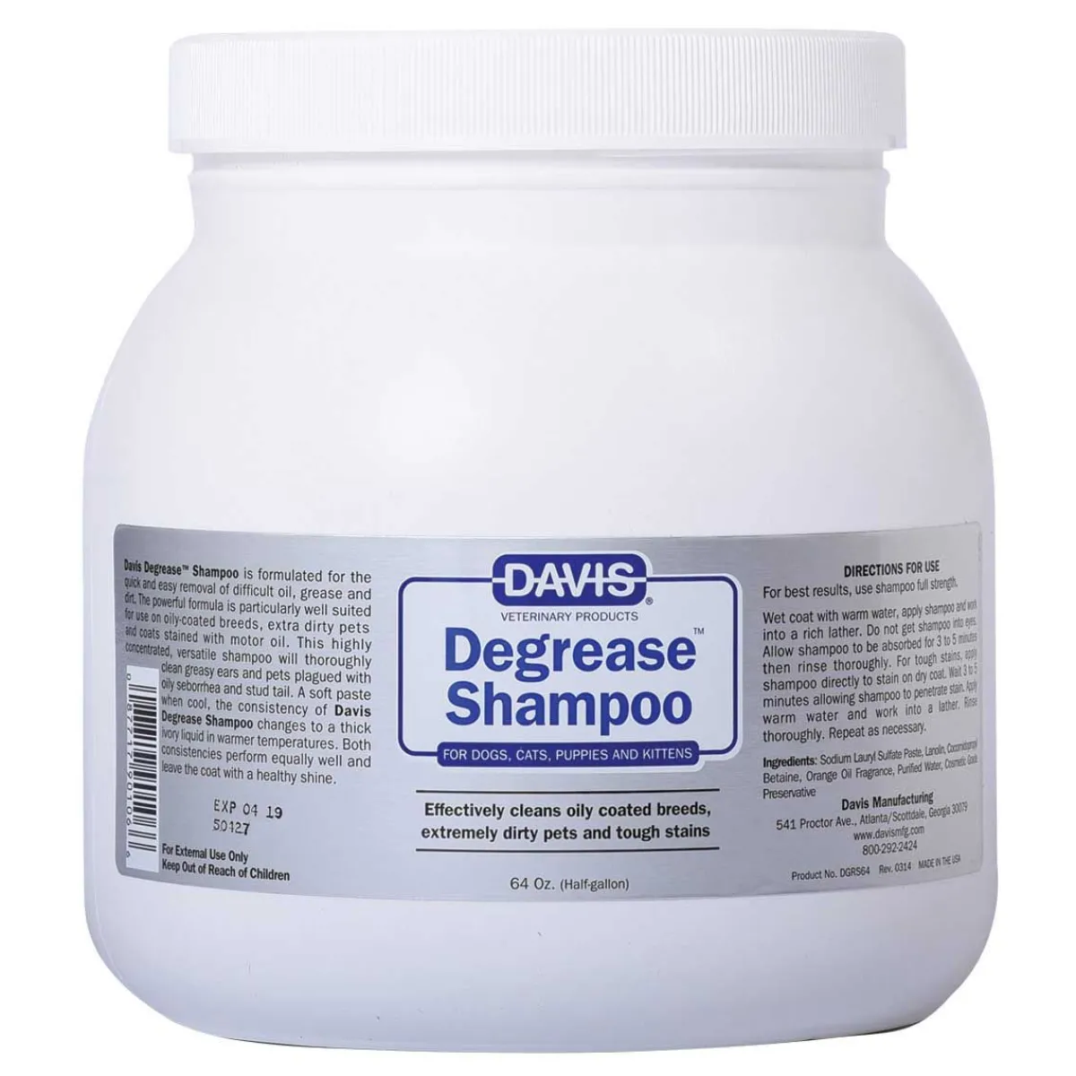 Ryan's Pet Supplies Davis Degrease Shampoo 64 oz RTU