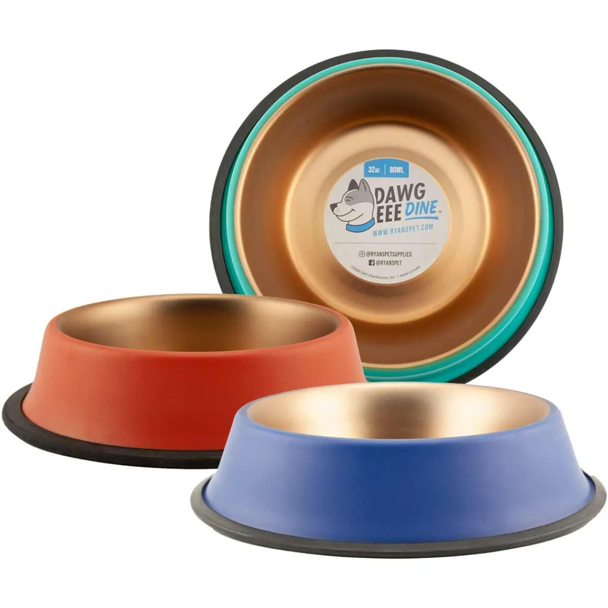 Ryan's Pet Supplies Dawgeee Dine Non-Skid Dog Bowl