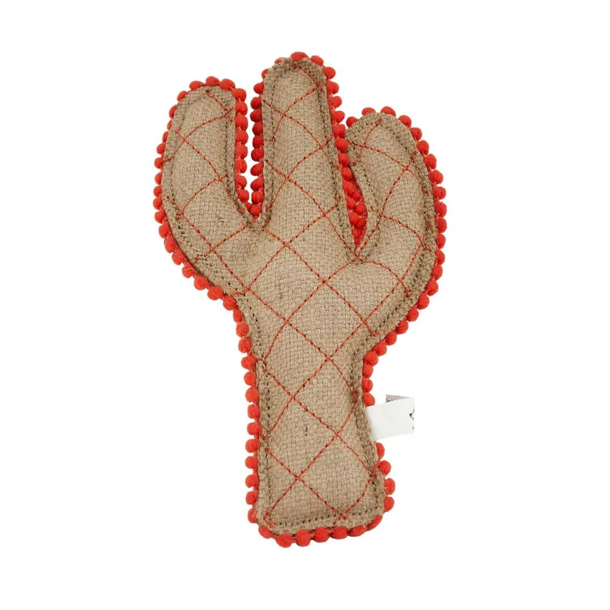 Ryan's Pet Supplies Dawgeee 9" Play Quilted Durable Canvas Coral Cactus Dog Toy