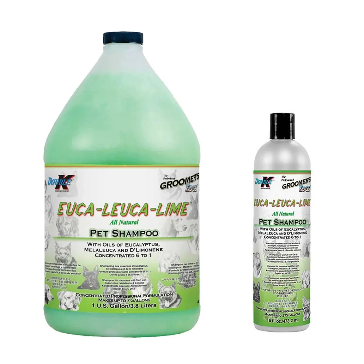 Ryan's Pet Supplies Double K Euca-Leuca Lime Pesticide-Free Shampoo 16:1
