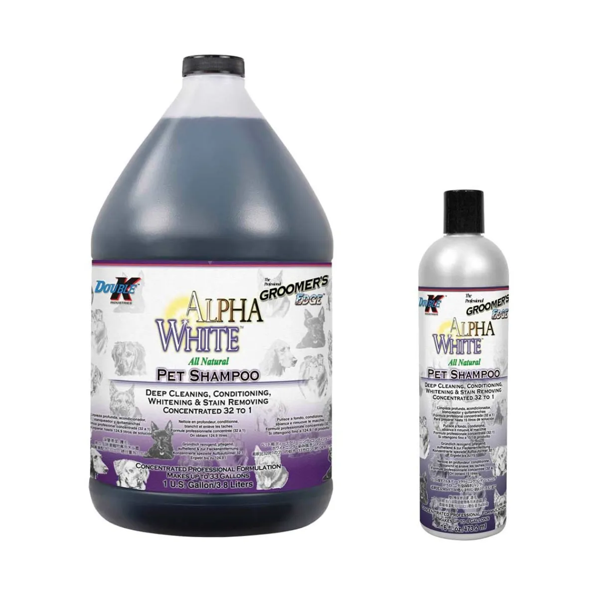 Ryan's Pet Supplies Double K Groomer's Edge Alpha White Shampoo 32:1
