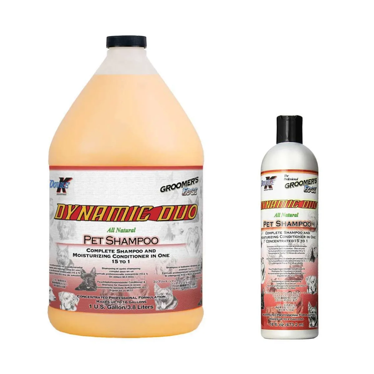 Ryan's Pet Supplies Double K Groomer's Edge Dynamic Duo Shampoo 15:1