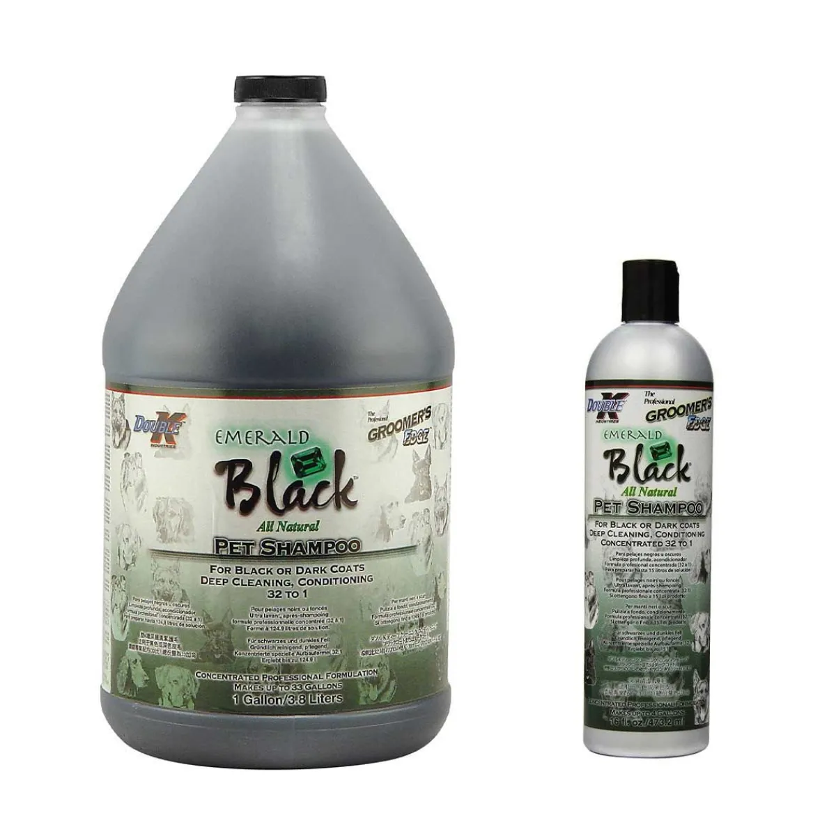 Ryan's Pet Supplies Double K Groomer's Edge Emerald Black Shampoo  32:1