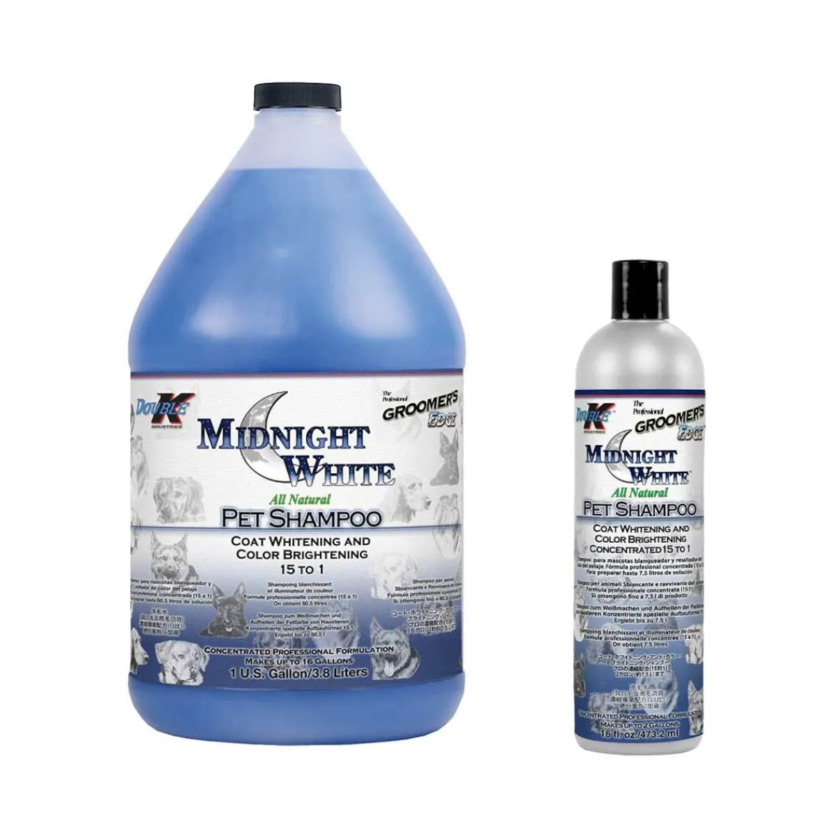 Ryan's Pet Supplies Double K Groomer's Edge Midnight White Shampoo 15:1