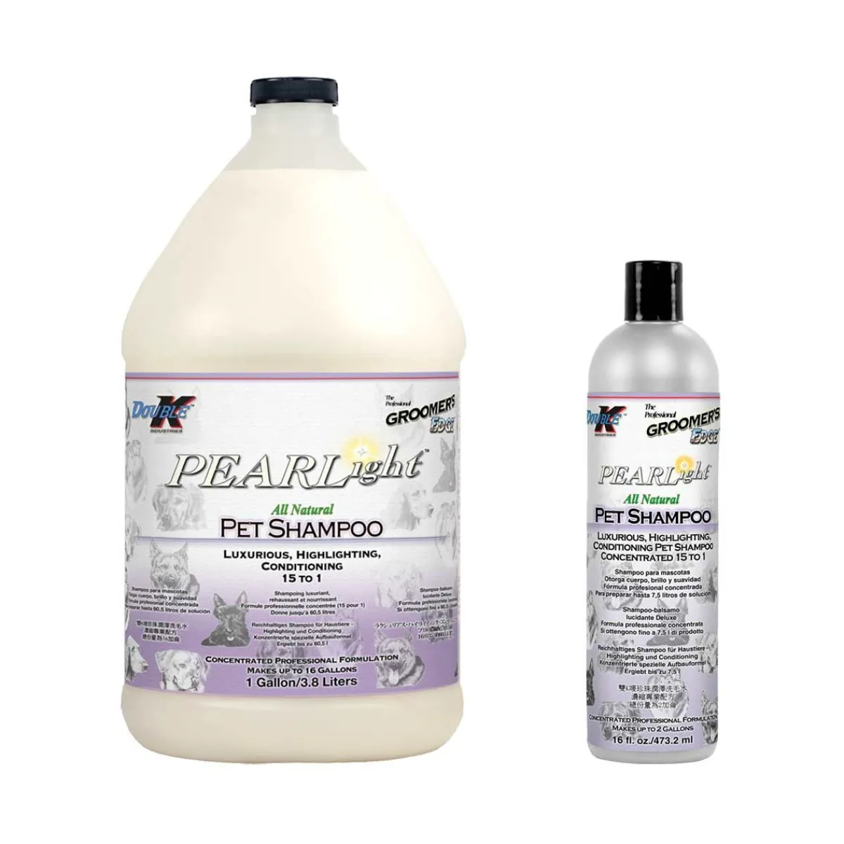 Ryan's Pet Supplies Double K Groomer's Edge PEARLight Shampoo 15:1