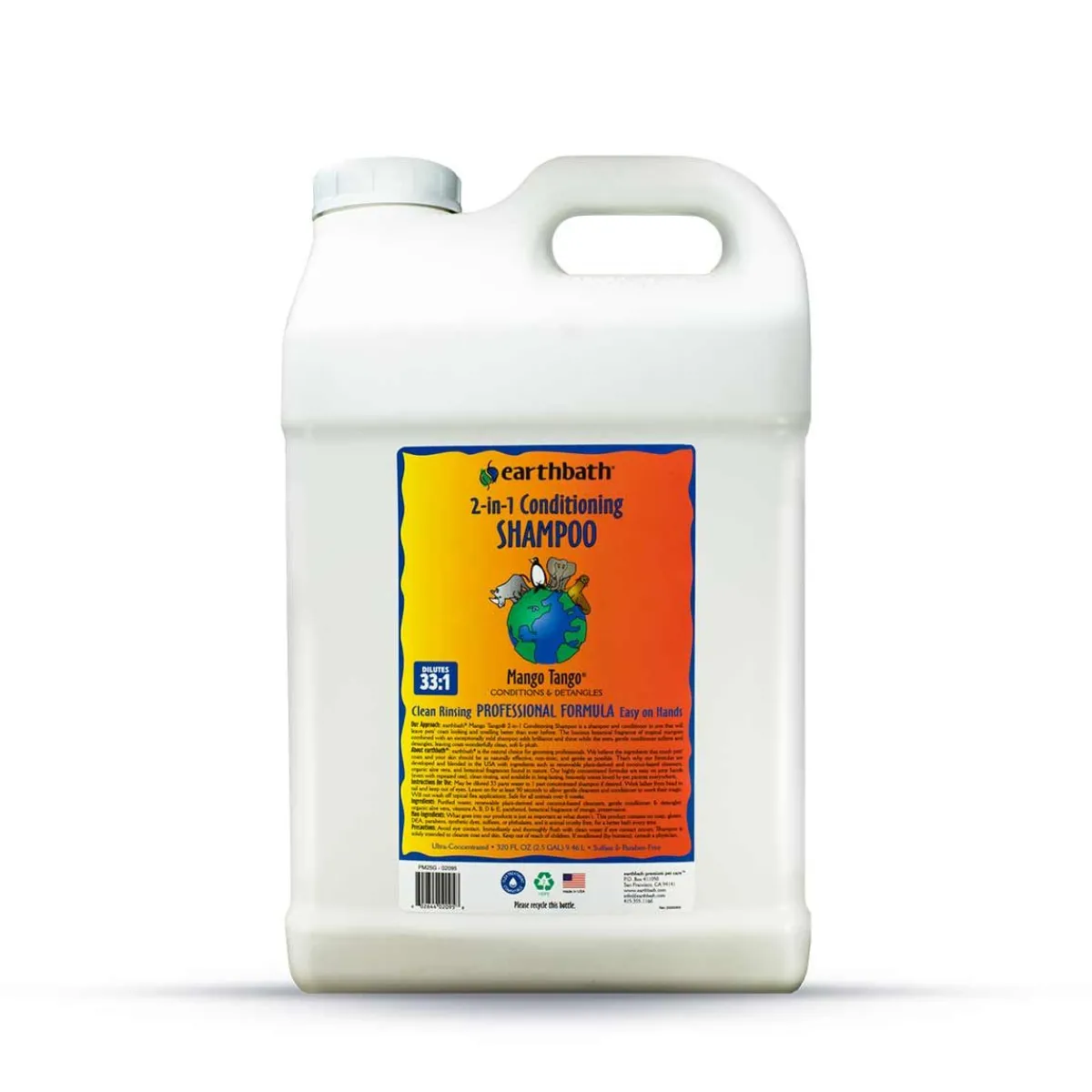 Ryan's Pet Supplies Earthbath Mango Tango Shampoo 33:1 2.5 Gallon