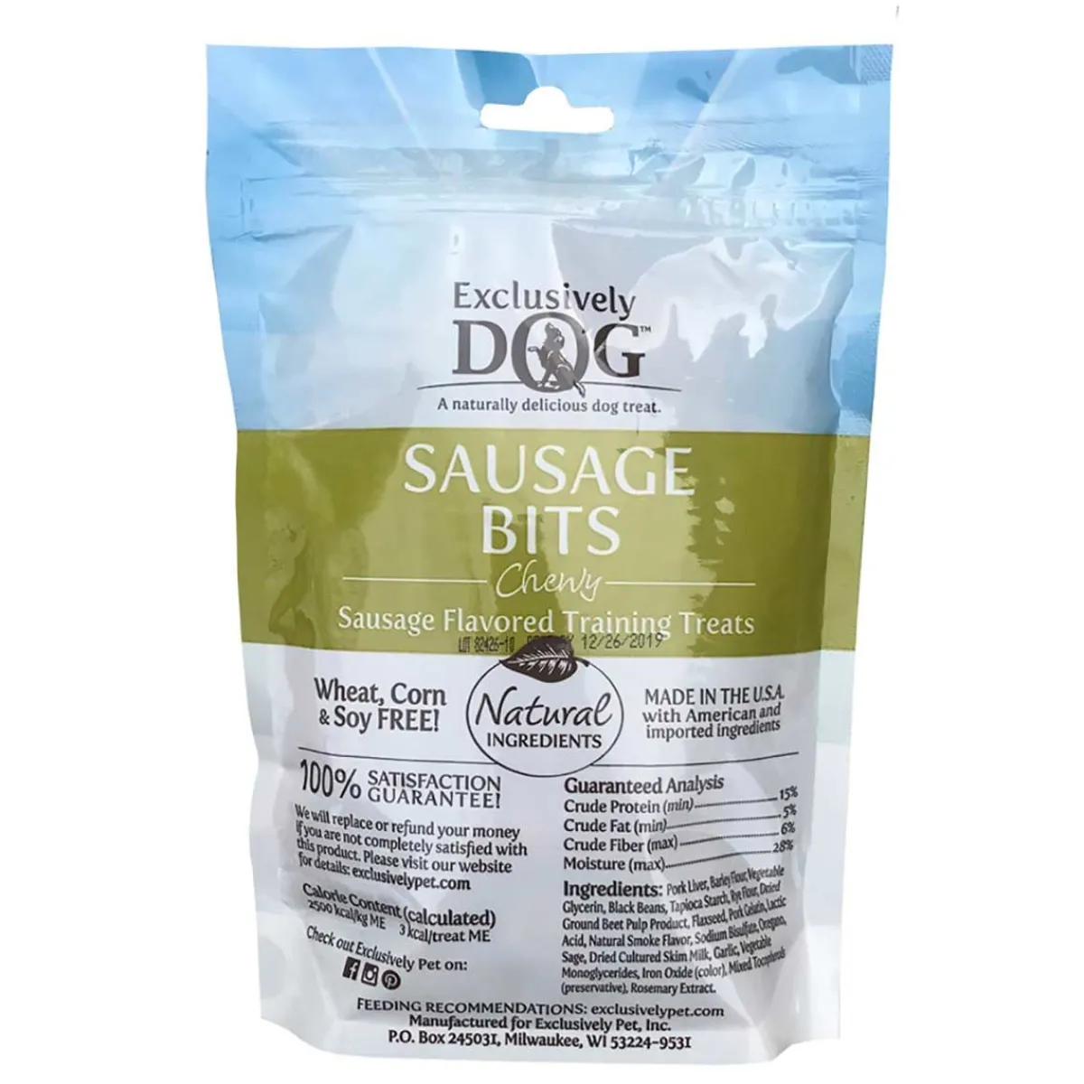 Ryan's Pet Supplies Exclusively Dog Sausage Bits Meat Treats - 7 oz