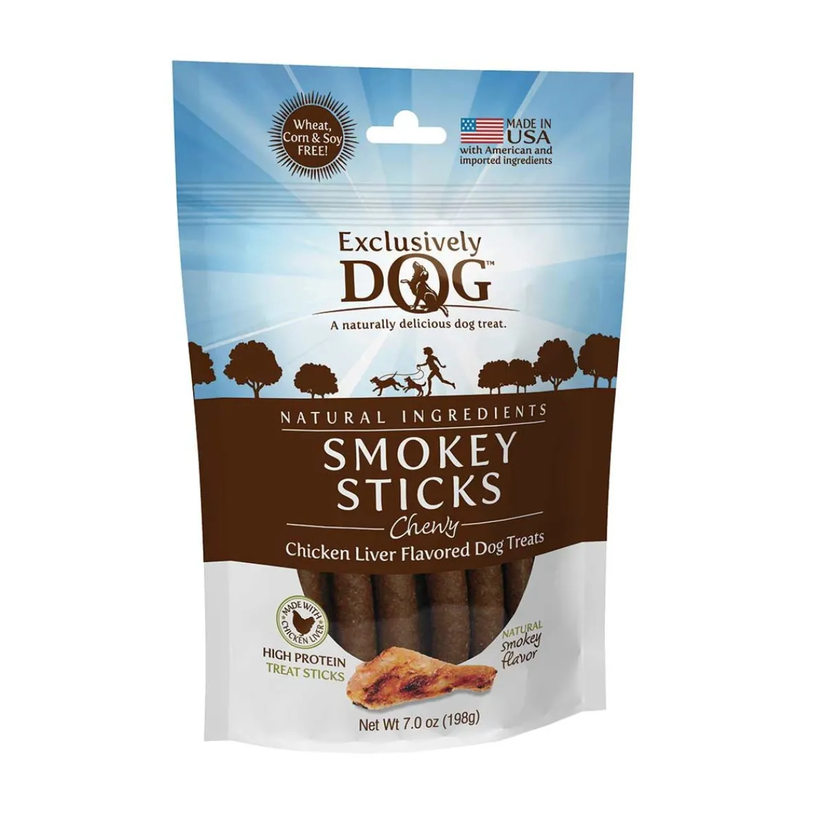 Ryan's Pet Supplies Exclusively Dog Smokey Sticks Meat Treats - 7 oz