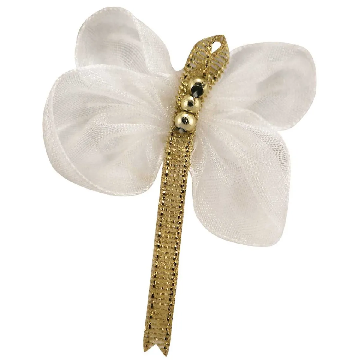 Ryan's Pet Supplies Fancy Finishes Gold Beaded Dragonfly Dog Bows - 24ct