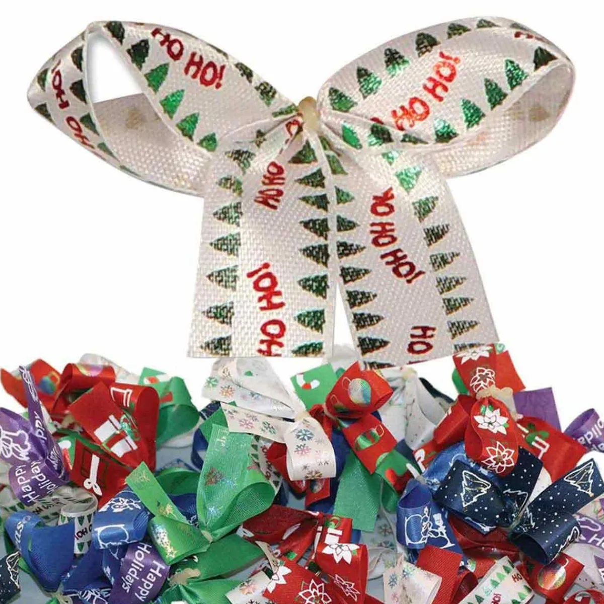 Ryan's Pet Supplies Fancy Finishes Pre-Tied Bows with Paw Print Pattern - 50 ct.