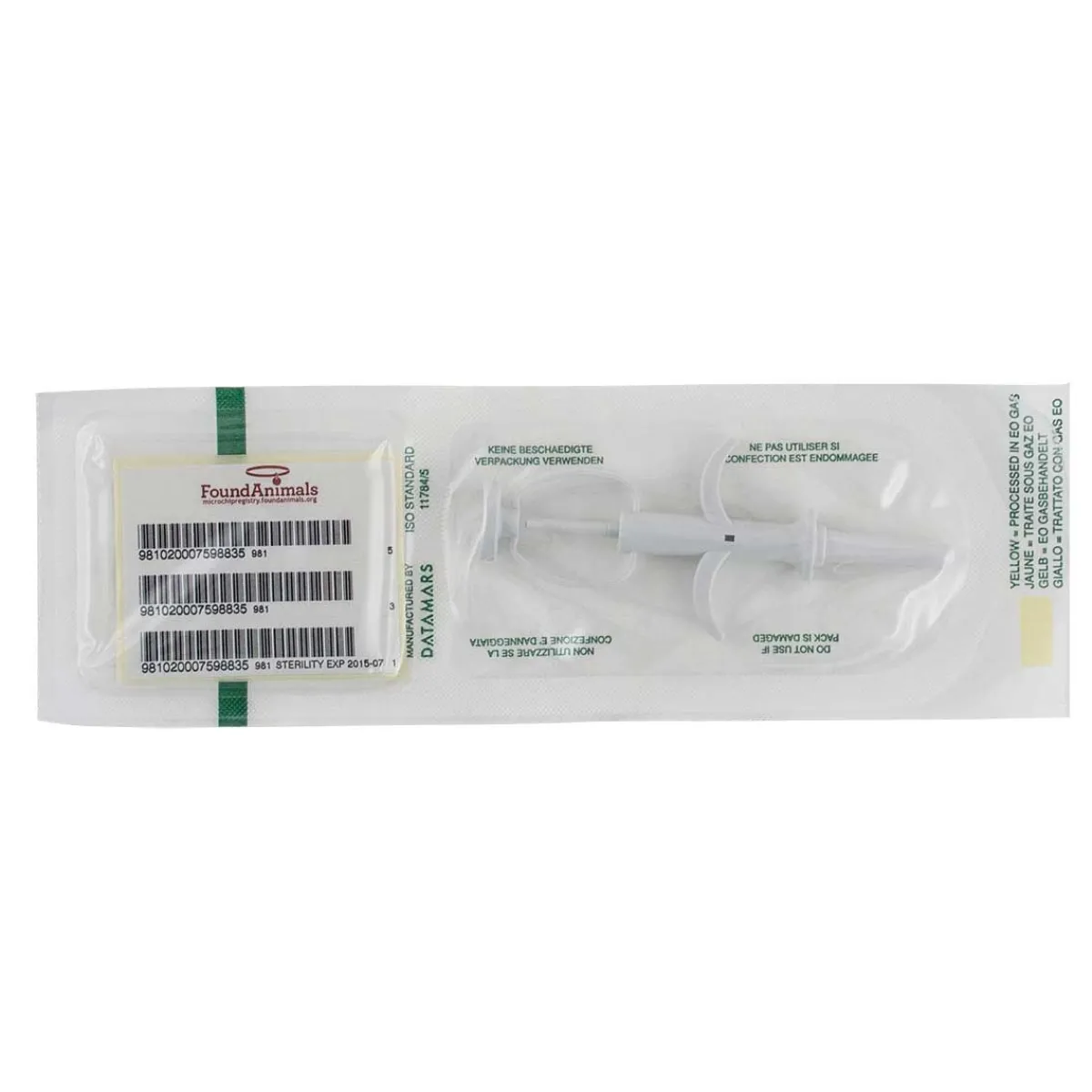 found_animals_iso_microchip_with_injector_2.webp Ryan's Pet Supplies Found Animals ISO Microchip With Injector