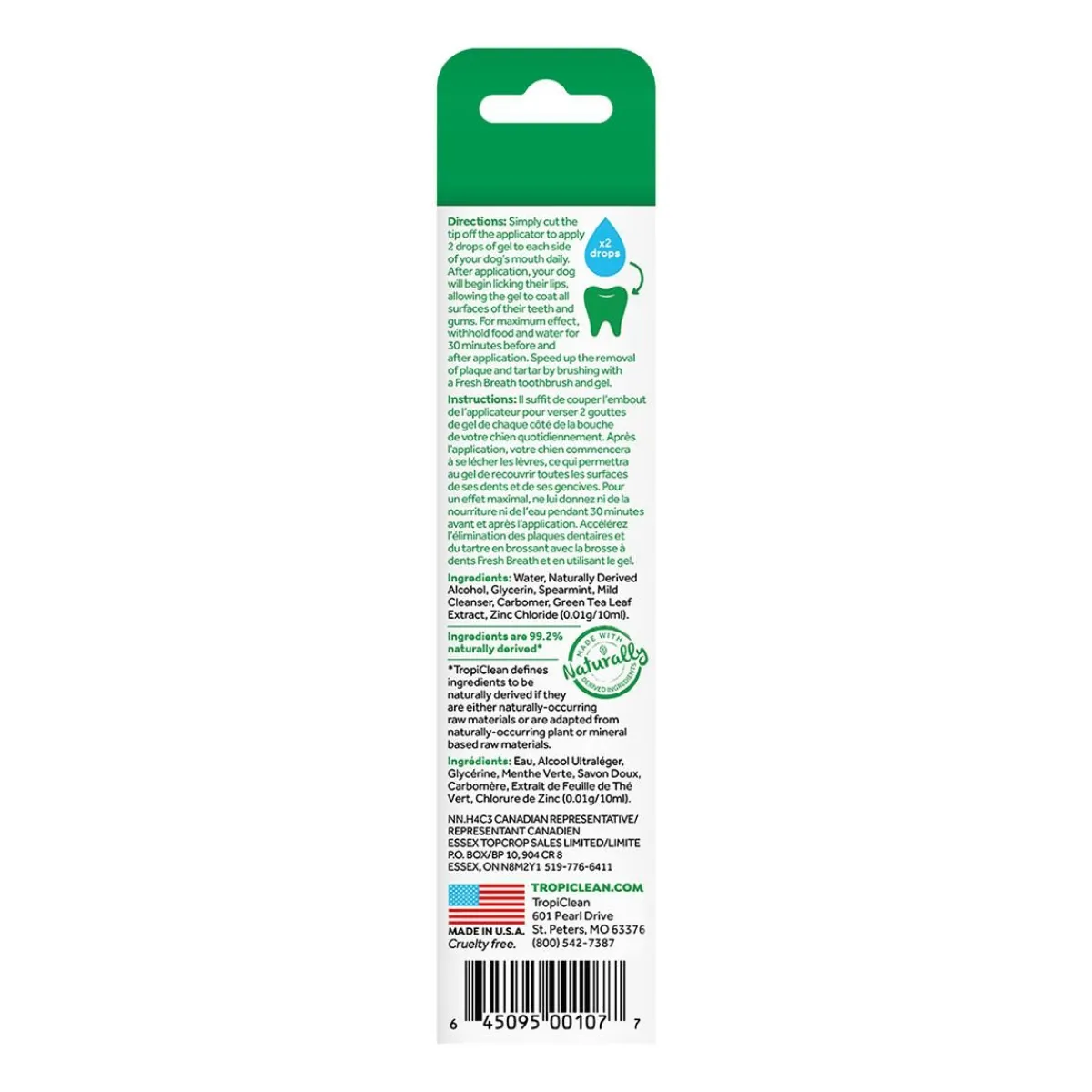Ryan's Pet Supplies Fresh Breath by TropiClean Clean Teeth Oral Care Gel 2oz