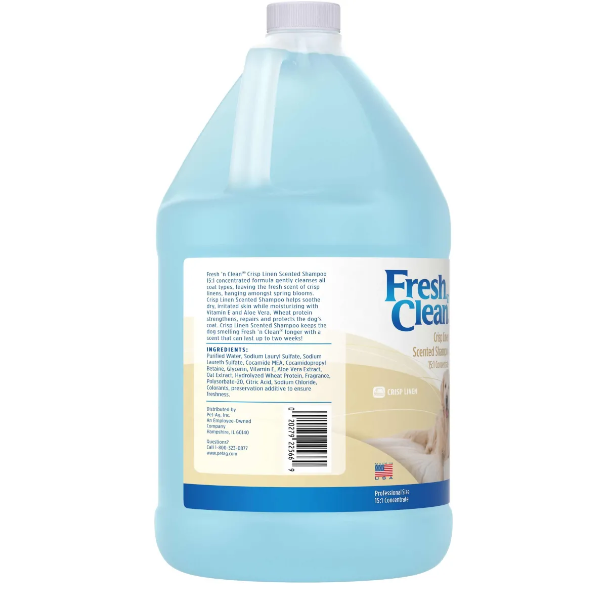 Ryan's Pet Supplies Fresh 'N Clean Crisp Linen Dog Shampoo 15:1 Gallon