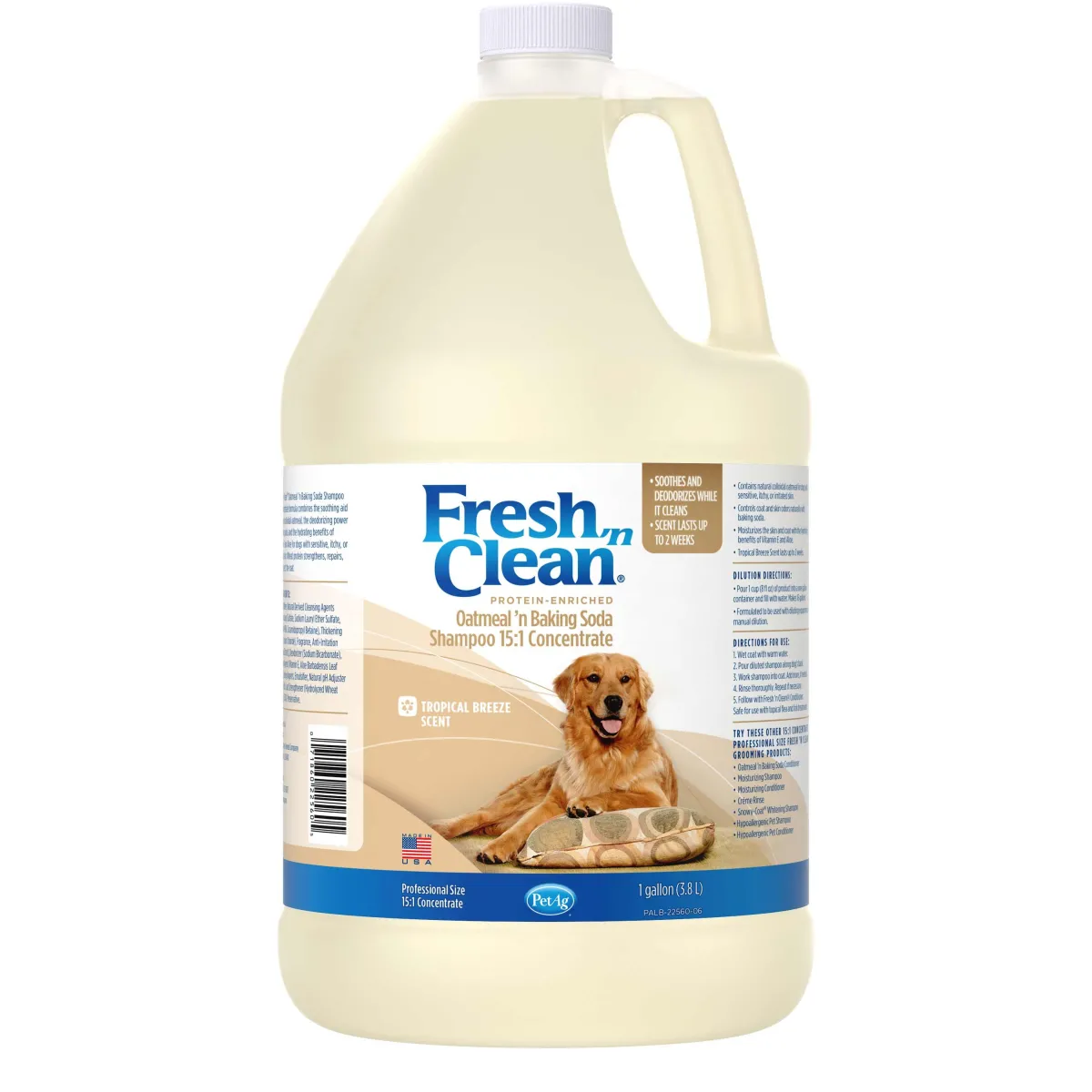 Ryan's Pet Supplies Fresh 'n Clean Oatmeal 'n Baking Soda Shampoo 15:1 - Gallon