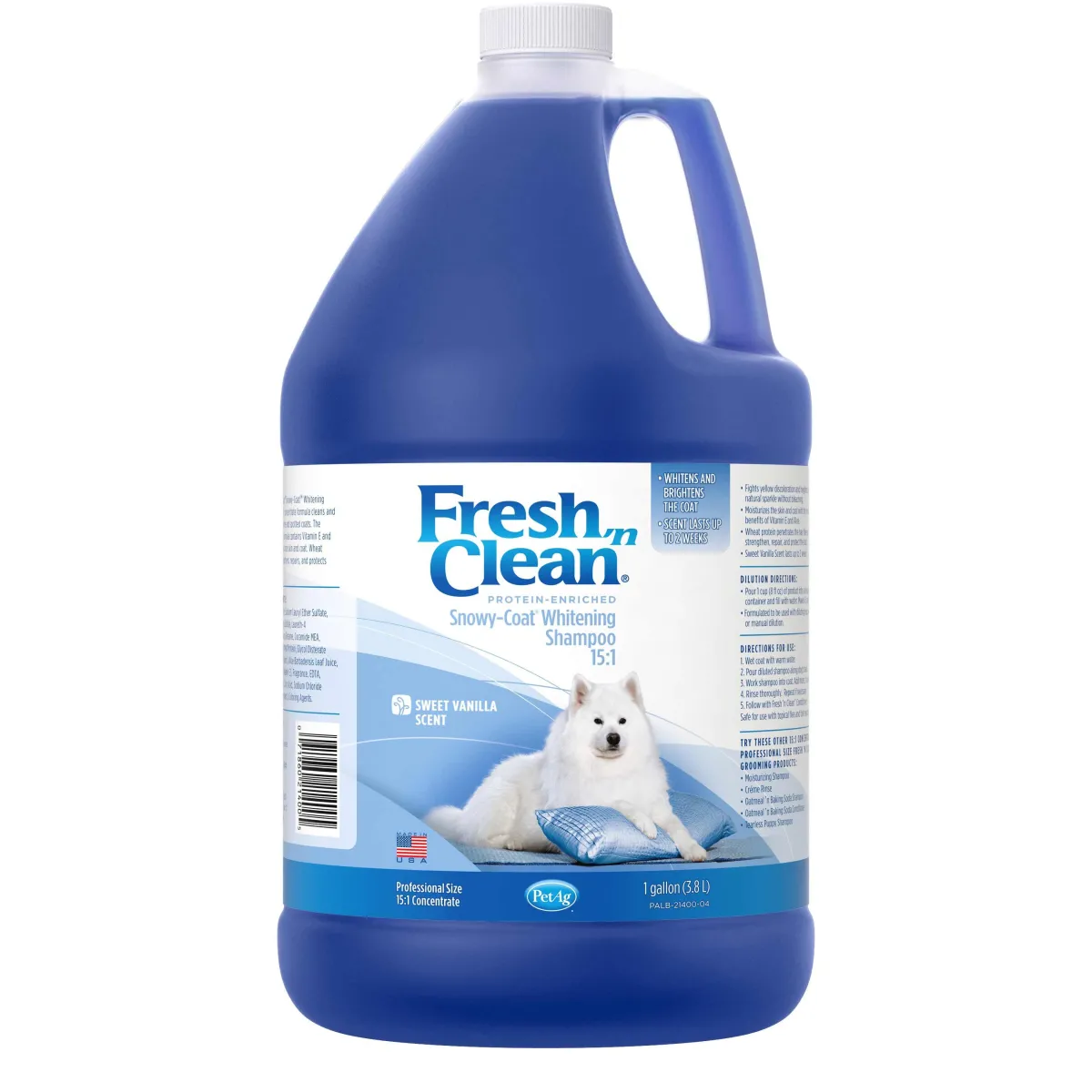 Ryan's Pet Supplies Fresh 'n Clean Snowy-Coat Whitening Shampoo 15:1 Gallon
