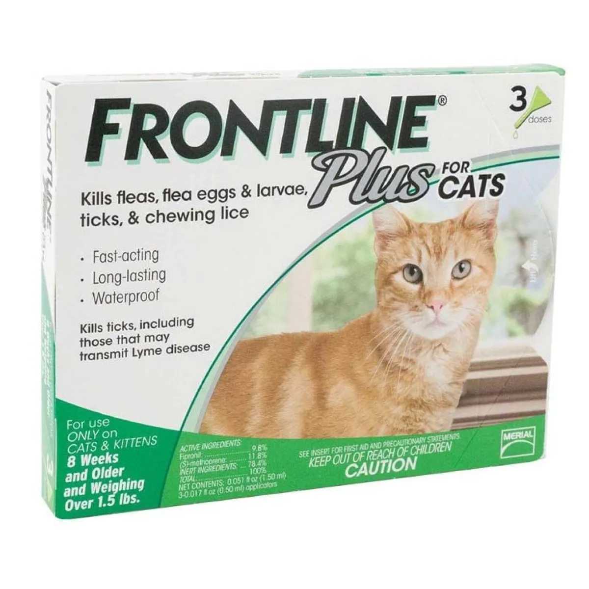 Ryan's Pet Supplies Frontline Pus Green Cat 3 Pack Flea Cat 3 Weeks & Older >1.5 lbs