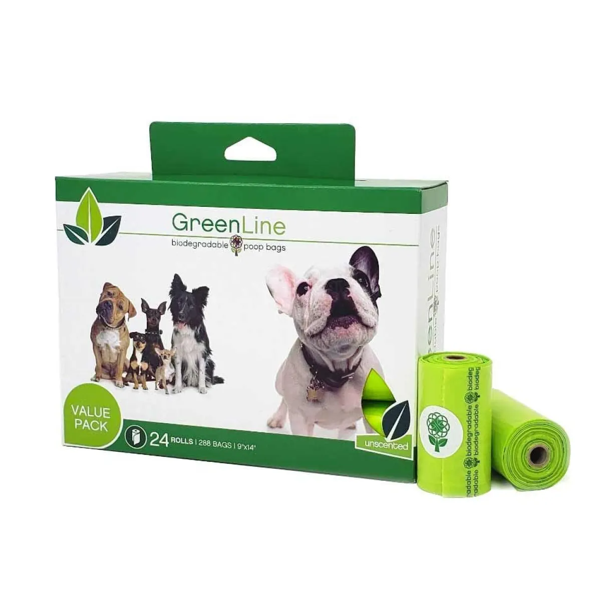 Ryan's Pet Supplies GreenLine Biodegradable Poop Bags Value Pack 24 Rolls