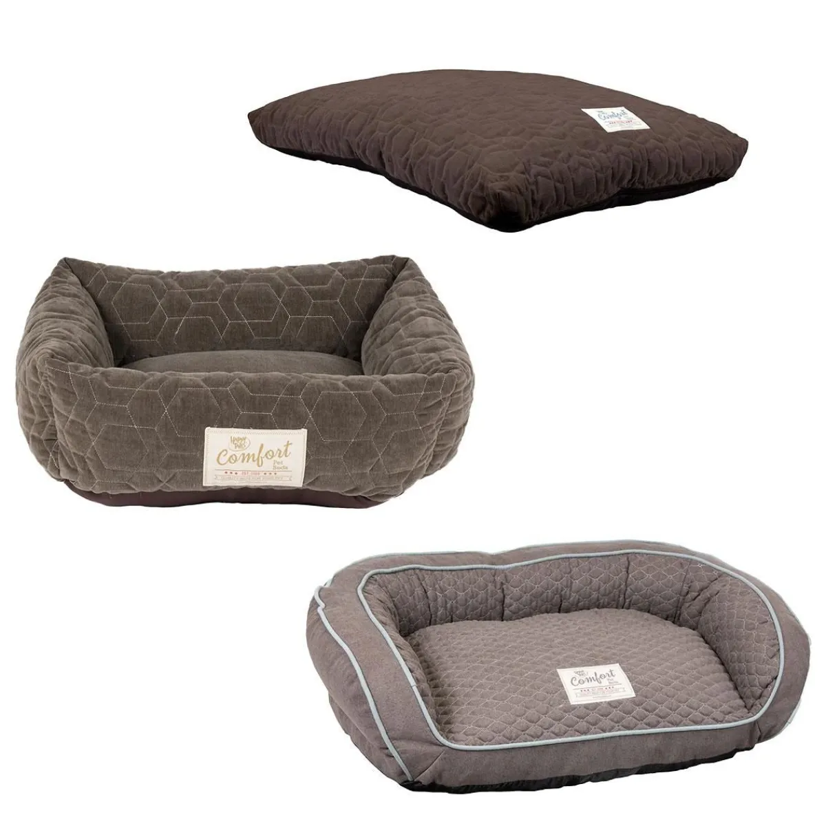 Ryan's Pet Supplies Happy Tails Quilted Comfort Bed