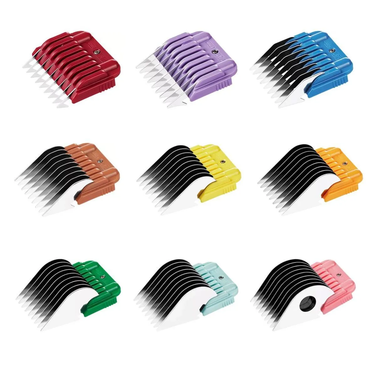 Ryan's Pet Supplies Heiniger 9-Piece Stainless Steel Snap-On Comb Set
