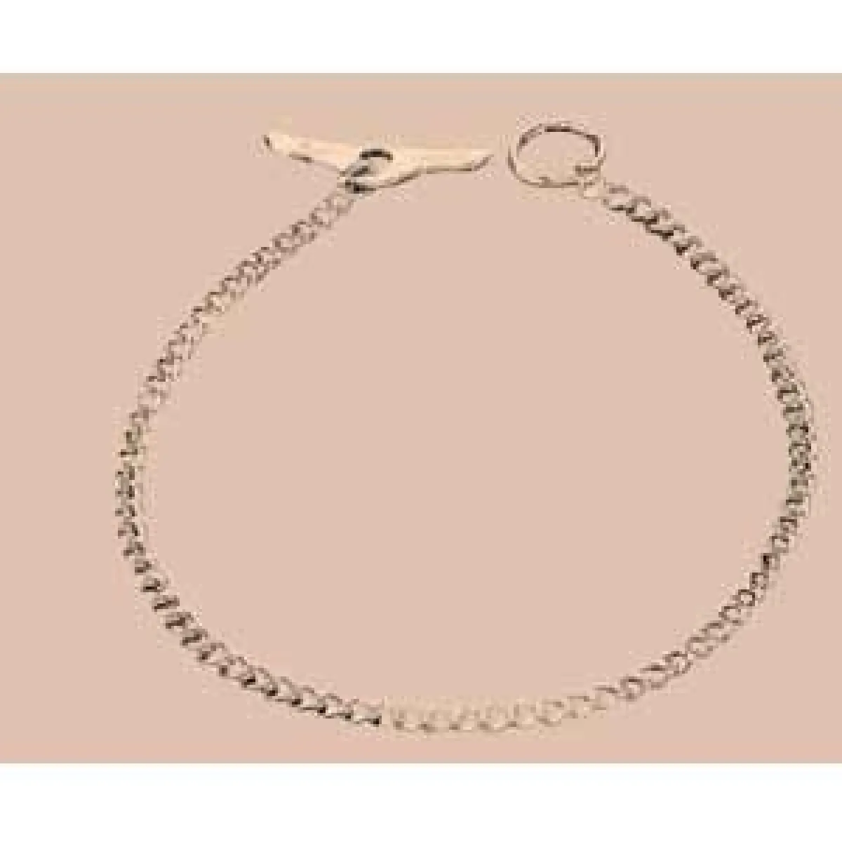 Ryan's Pet Supplies Herm Sprenger Steel Chrome Plated Collar Round Links with Toggle-Closure