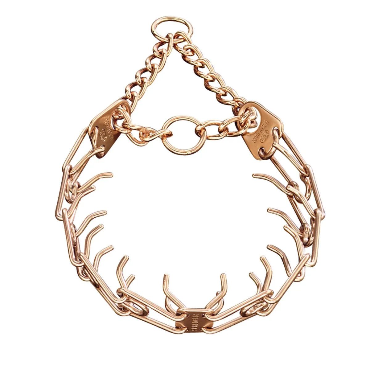 Ryan's Pet Supplies Herm Sprenger ULTRA-PLUS Curogan Training Collar with Center-Plate and Assembly Chain