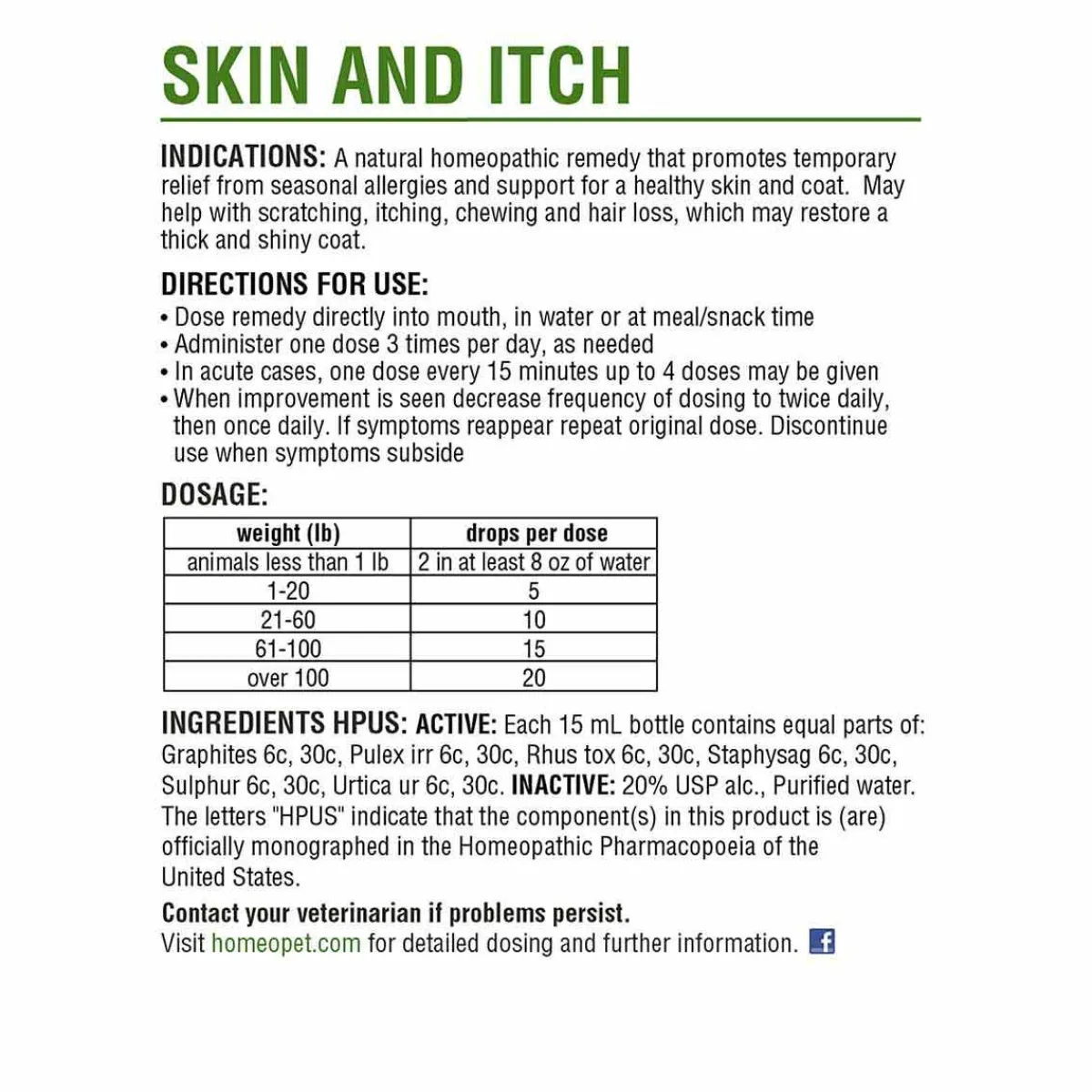 Ryan's Pet Supplies HomeoPet Skin and Itch Relief