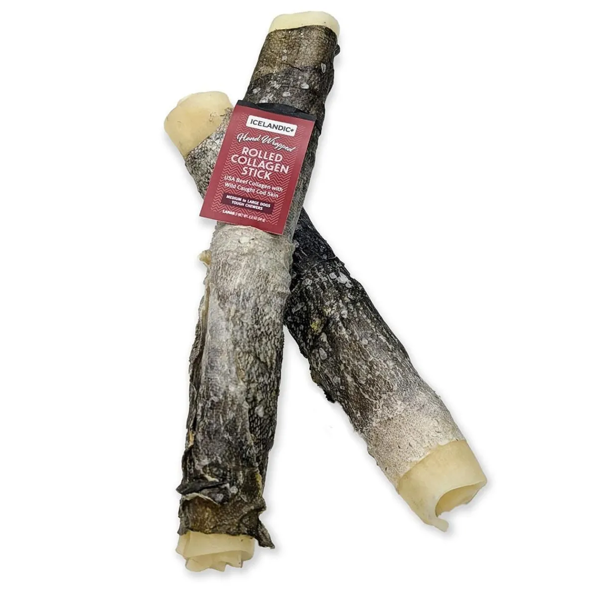 Ryan's Pet Supplies Icelandic+ Beef Rolled Collagen Stick with Wrapped Fish