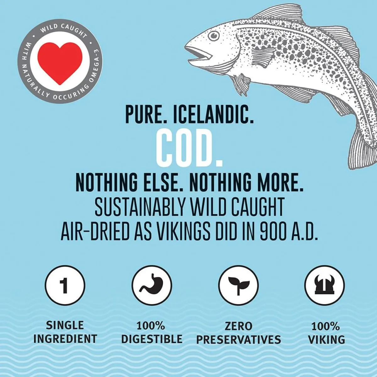Ryan's Pet Supplies Icelandic+ Cod Mini Fish Chips Pure Fish Treats for Dogs
