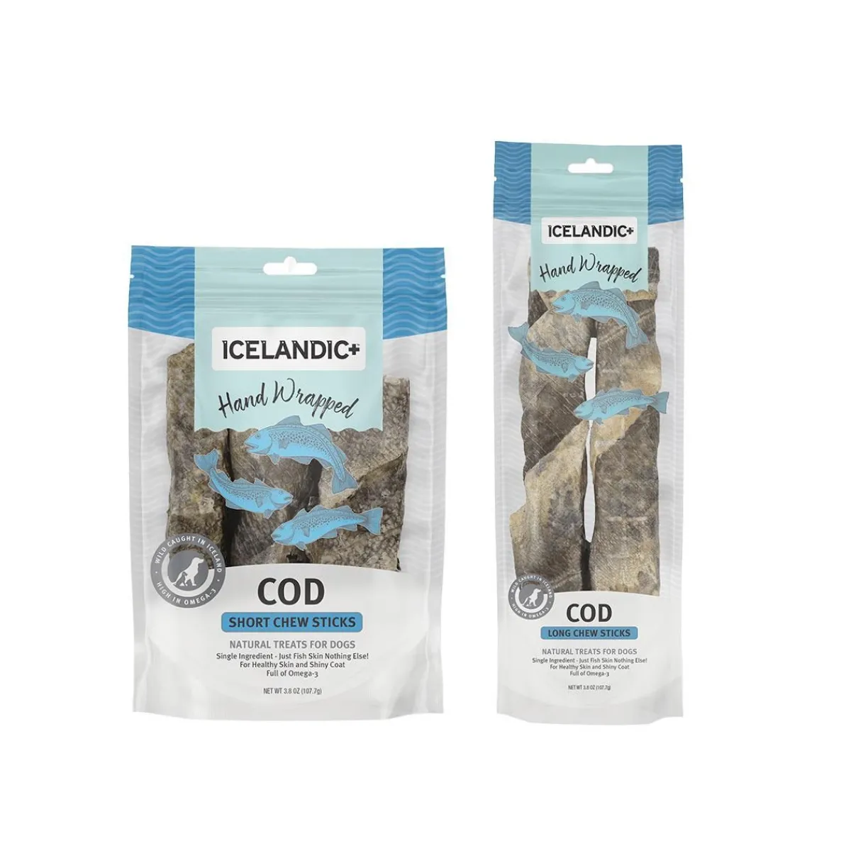 Ryan's Pet Supplies Icelandic+ Cod Skin Hand Wrapped Chew Stick