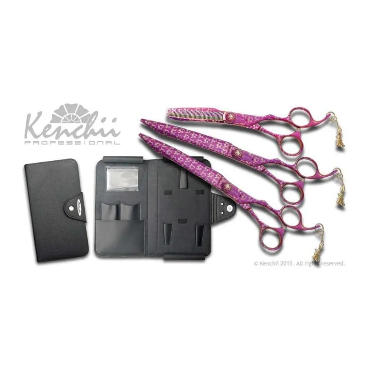 Ryan's Pet Supplies Kenchii Professional Pink Poodle 8" Shear Set