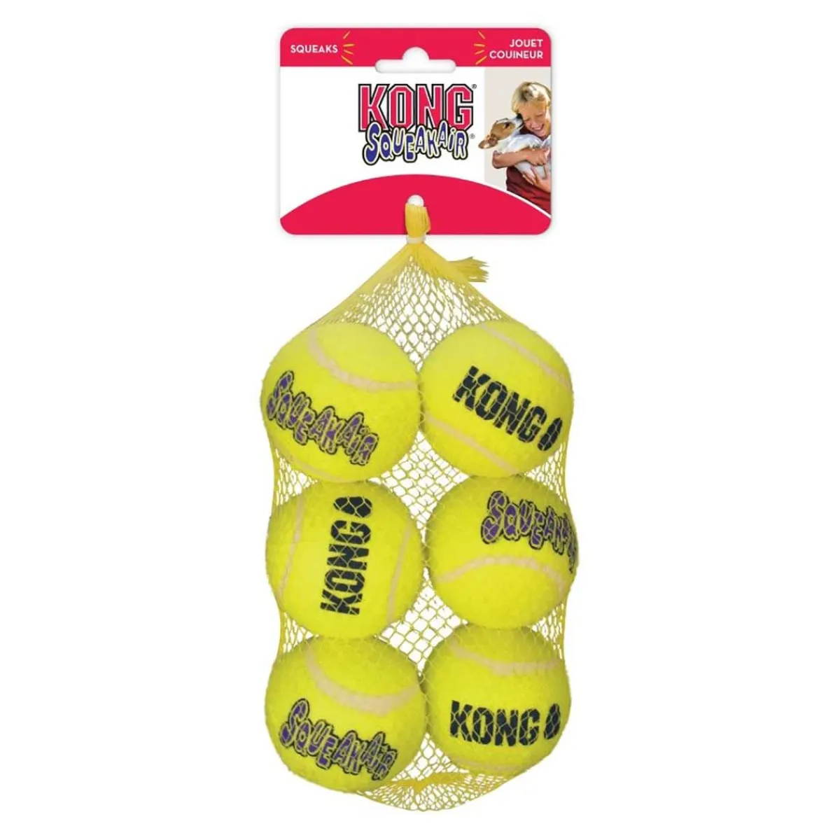 Ryan's Pet Supplies KONG SqueakAir Tennis Balls 6 Pack Medium