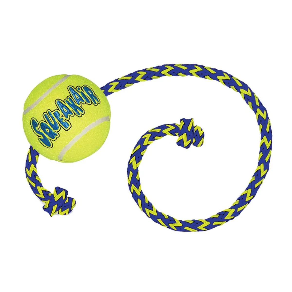 Ryan's Pet Supplies KONG Squeaker Ball with Rope - Medium