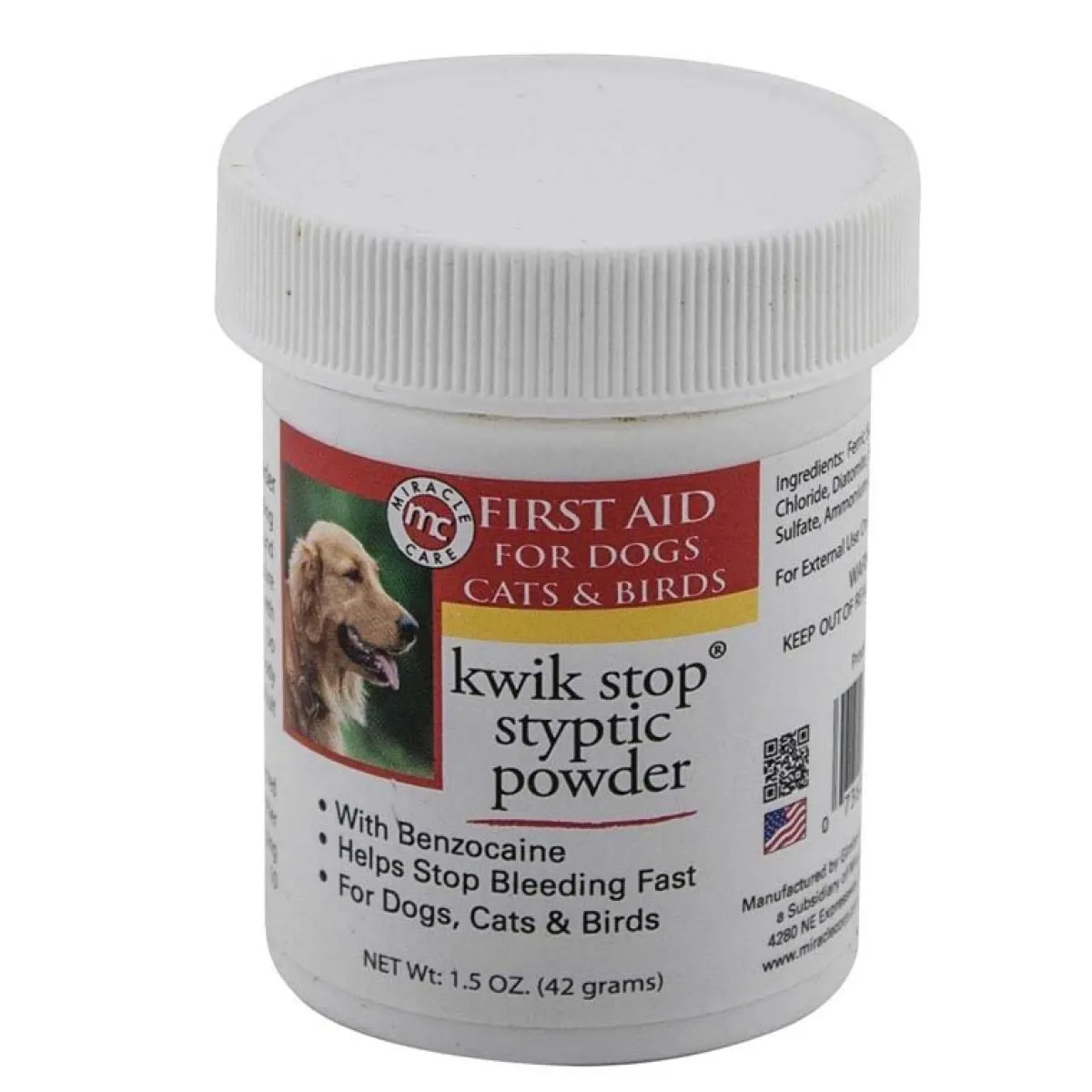 Ryan's Pet Supplies Kwik Stop 1.5 oz Styptic Powder
