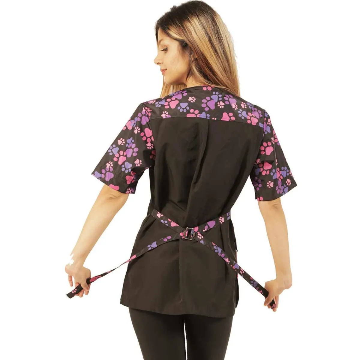 ladybird_line_womens_paw_print_waterproof_grooming_jacket_3.webp Ryan's Pet Supplies Ladybird Line Women's Paw Print Waterproof Grooming Jacket