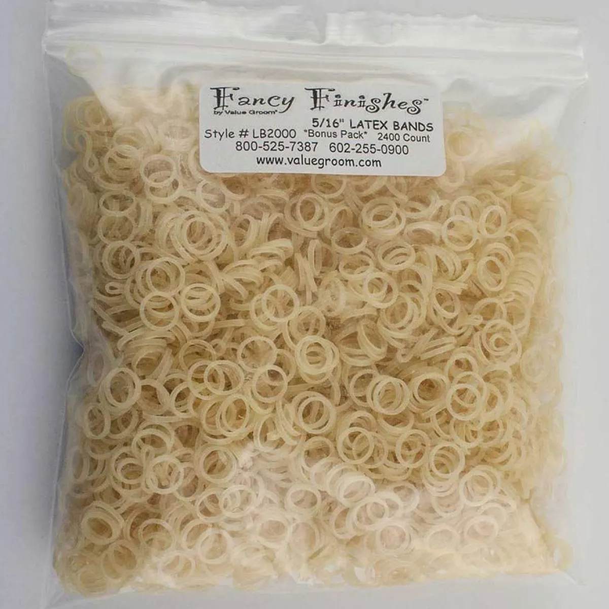 Ryan's Pet Supplies Latex Amber Bands for Grooming 5/16" - Bag of 2000