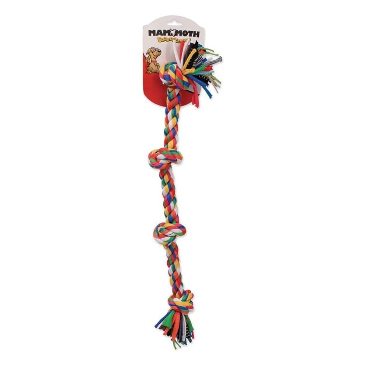 Ryan's Pet Supplies Mammoth Flossy Chew Cloth Rope Tug 3 Knot Large 27"