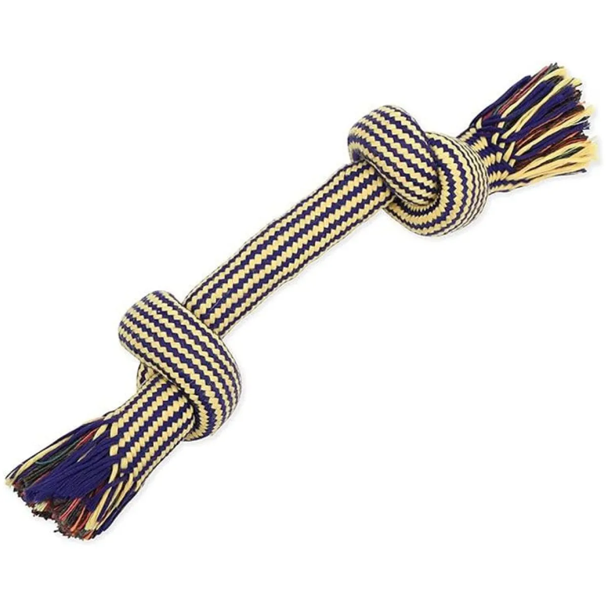 Ryan's Pet Supplies Mammoth Large 2 Knot Colored Rope Bone 14"