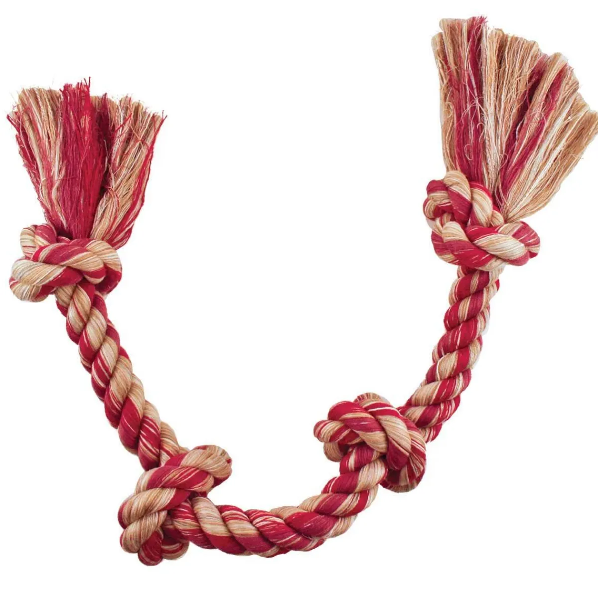 Ryan's Pet Supplies Mammoth Medium 2 Knot Colored Rope Bone 12"